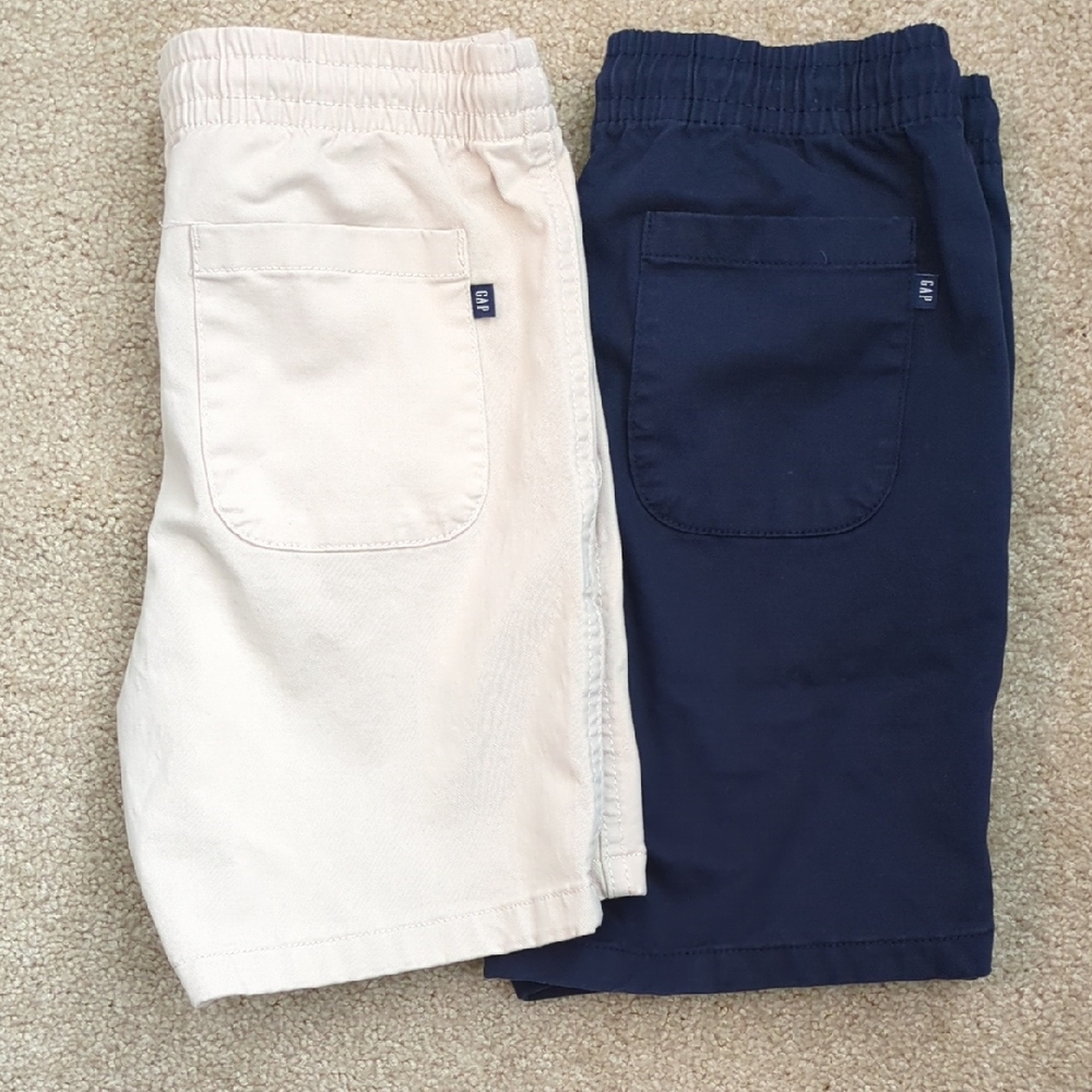 GAP Kids Elastic-Waist Shorts in Navy and Khaki